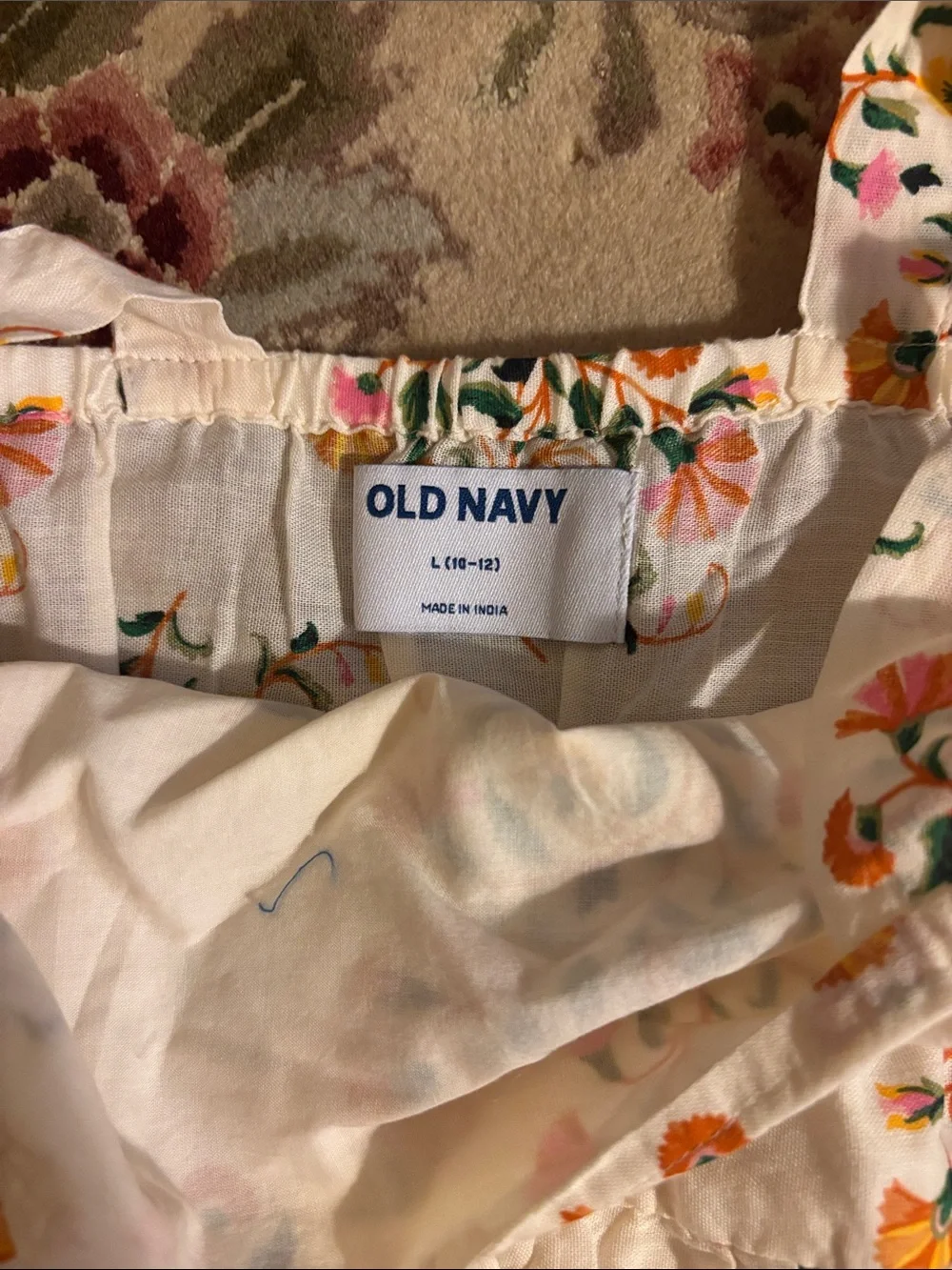 Old Navy Cream Floral Tiered Sundress for Kids